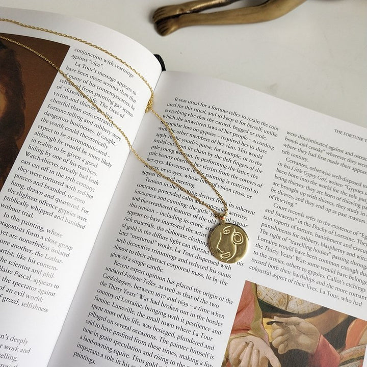 Abstract Face Necklace