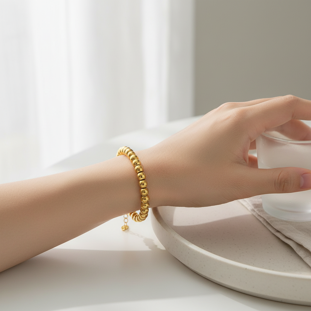 18K Gold-Plated Ball Bracelet