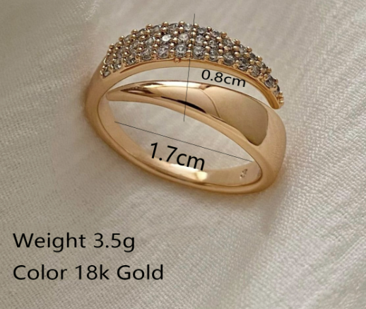 Adjustable Zirconia Crystal Ring