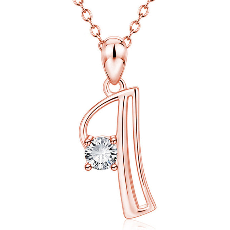 Initial Letter Necklace in 18k Gold