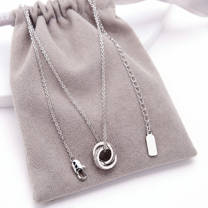 Silver Double Chain Necklace