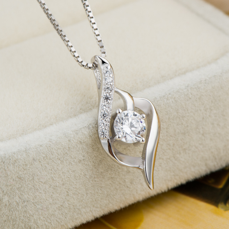 Zircon Pendant Sterling Silver Necklace