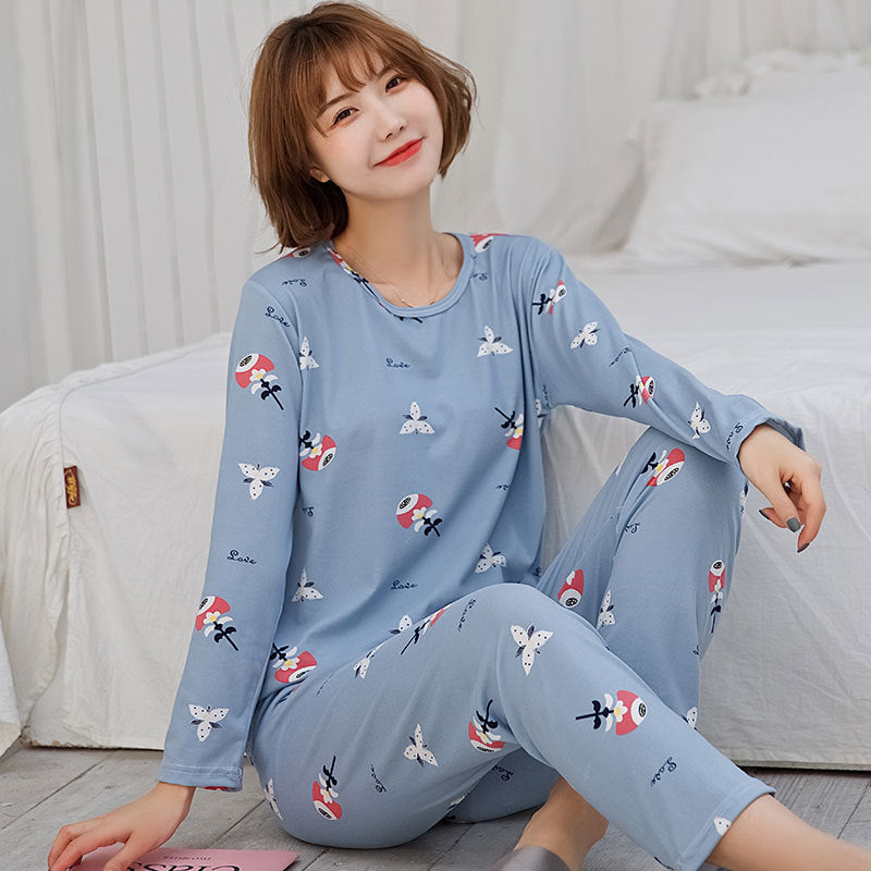 Cute Long-Sleeved Pajama Set