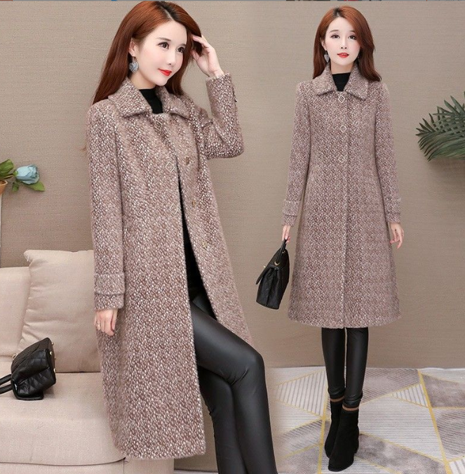 Mid-Length Faux Mink Fleece Coat
