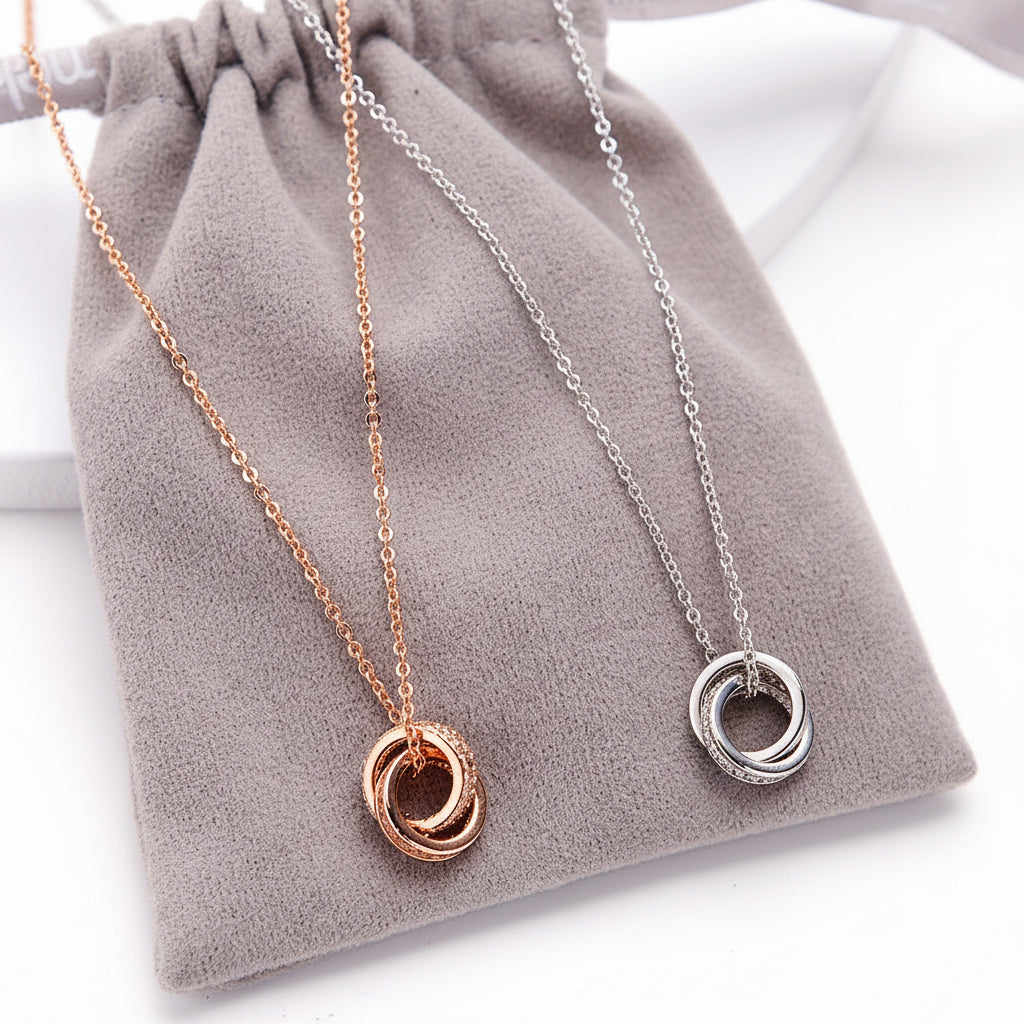 Silver Double Chain Necklace