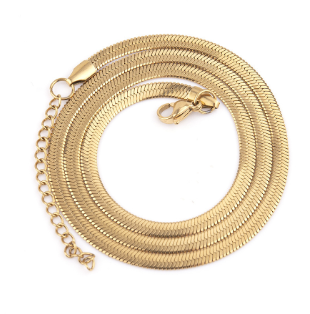 Gold Cobra Chain Necklace
