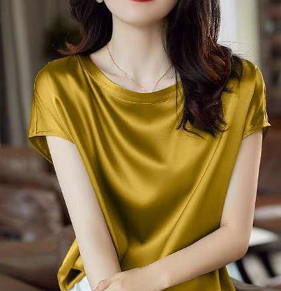 Acetate Mulberry Silk T-Shirt