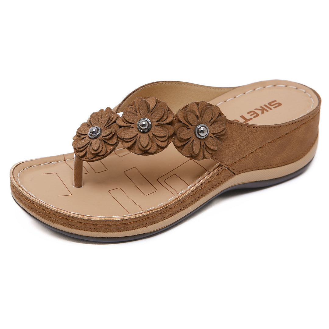 Retro Wedge Beach Sandals