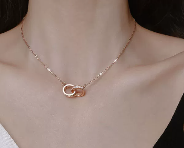 Silver Double Chain Necklace