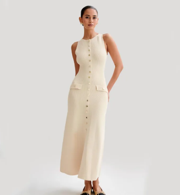 Knitted Sleeveless Maxi Dress