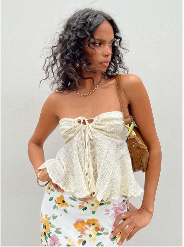 Off-Shoulder Ruffled Tube Top