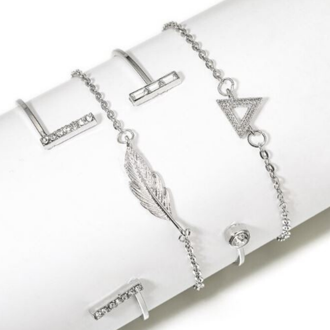 Crystal Triangle Stacking Bracelet