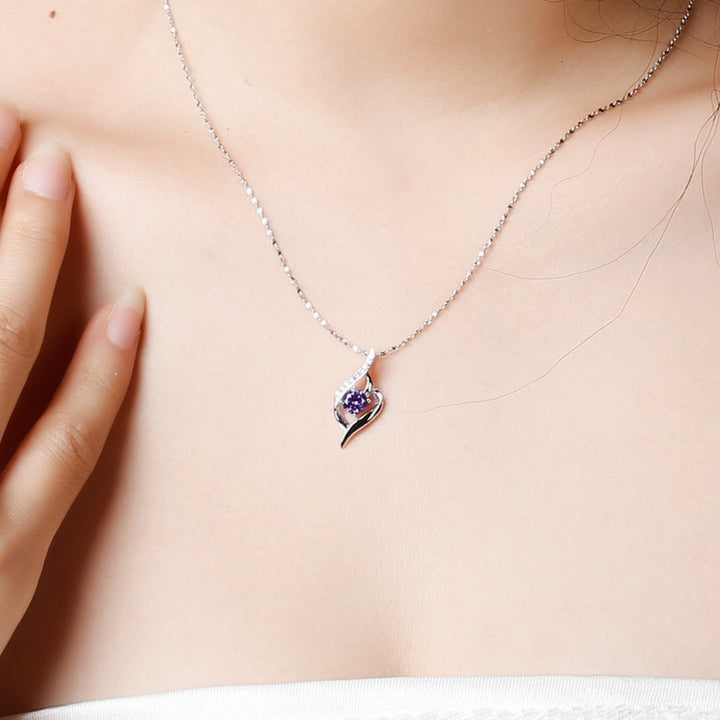 Zircon Pendant Sterling Silver Necklace