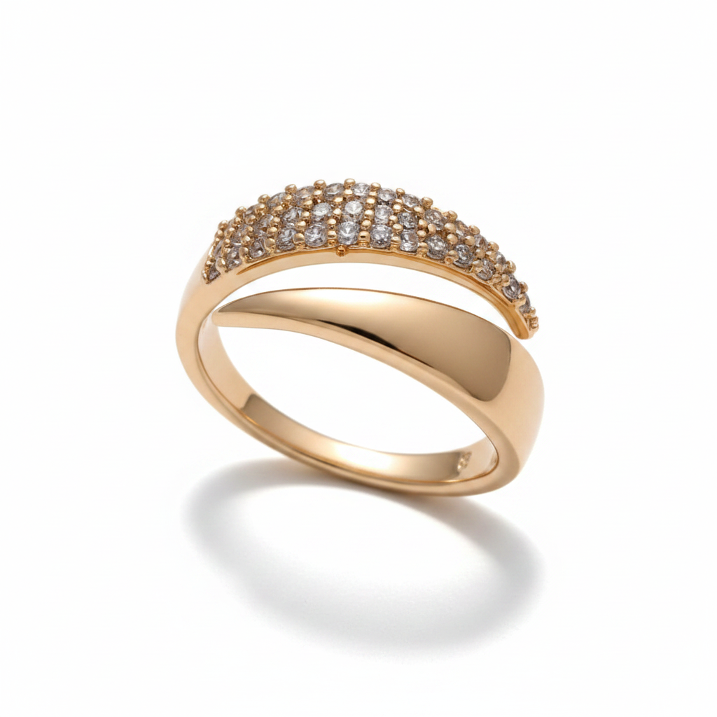 Adjustable Zirconia Crystal Ring