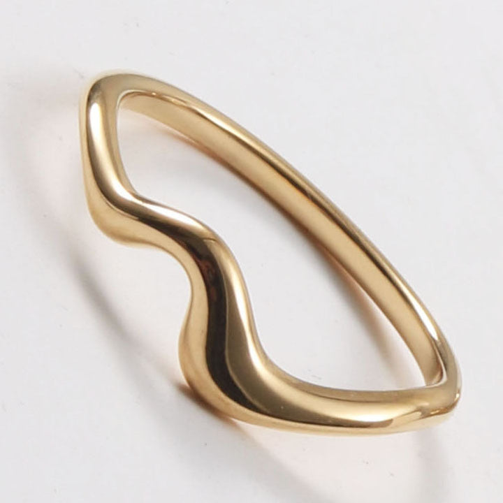 18K Gold Titanium Steel Ring