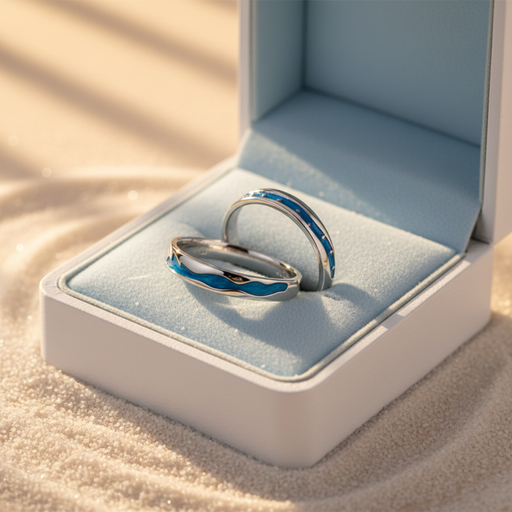 Blue Ocean Rings Box Sand