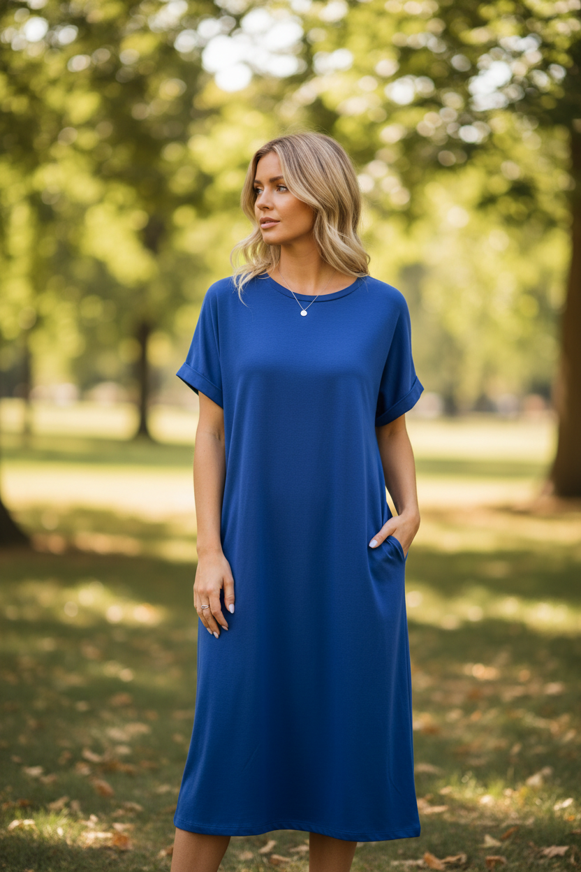 Boho T-Shirt Midi Dress