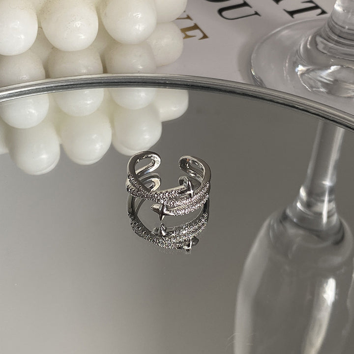 Zircon Cross Star Ring