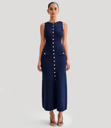 Knitted Sleeveless Maxi Dress
