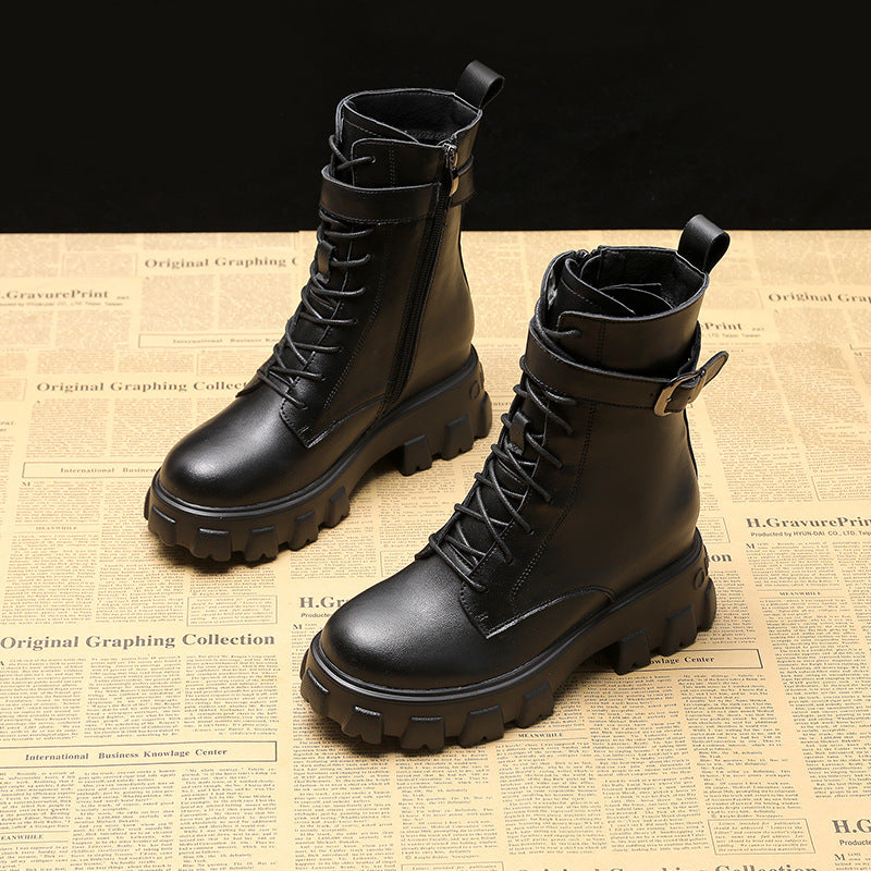Lace-Up Platform Martin Boots