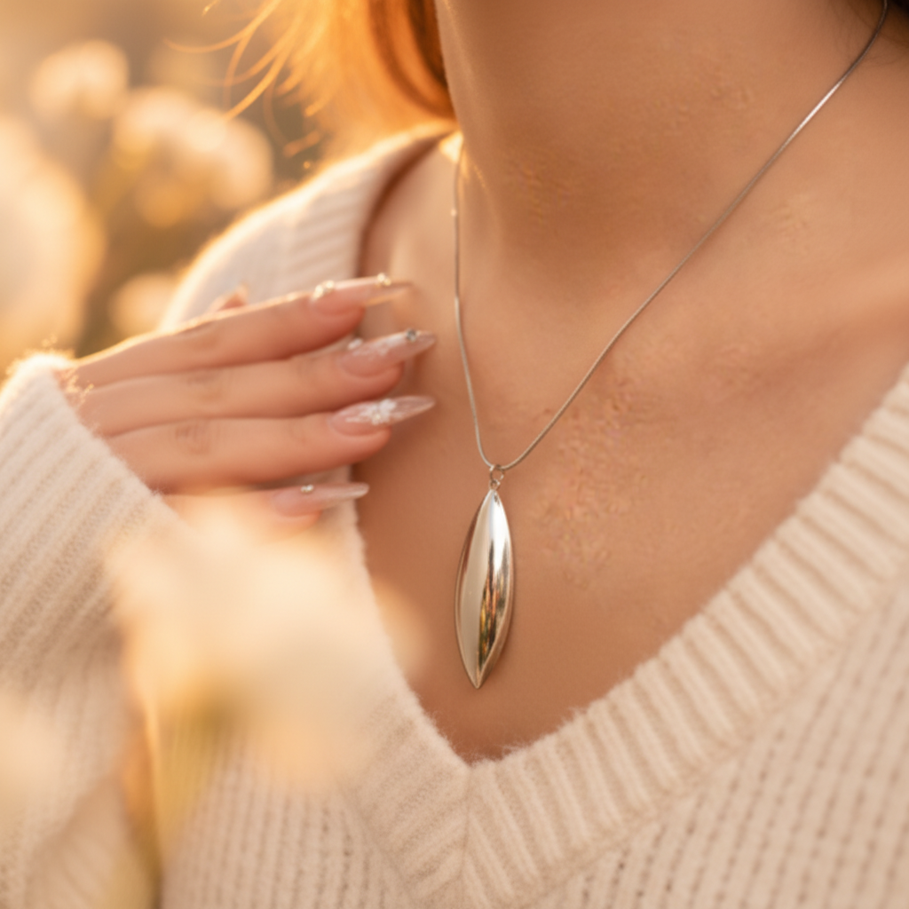 Geometric Drop Choker golden hour