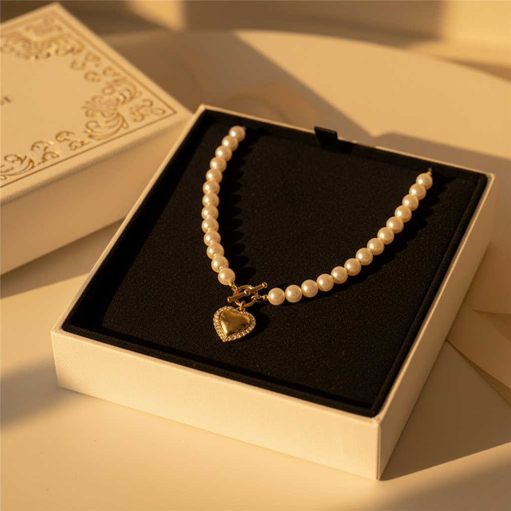 Pearl Heart Gift Box